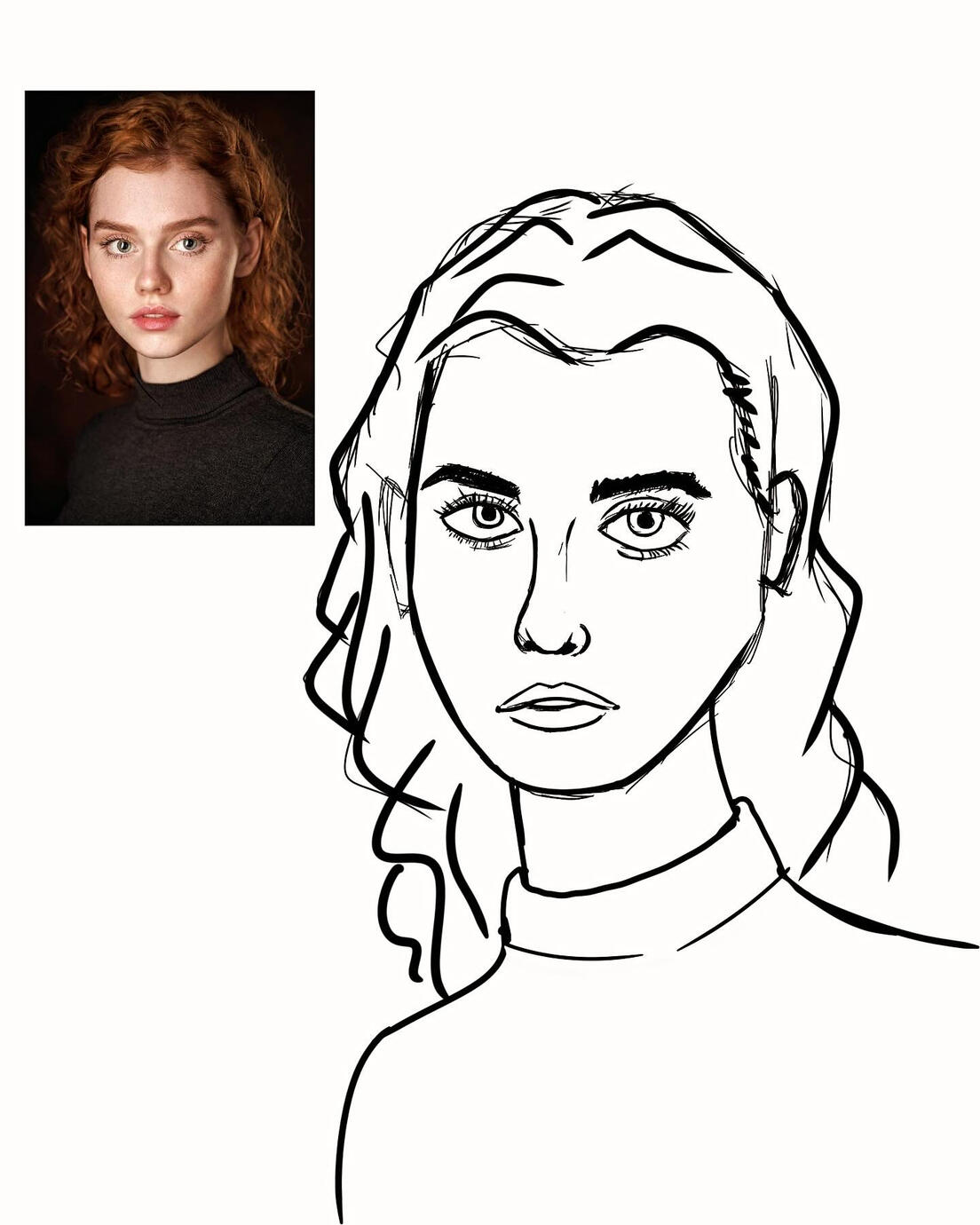 Lineart Portrait Sketch